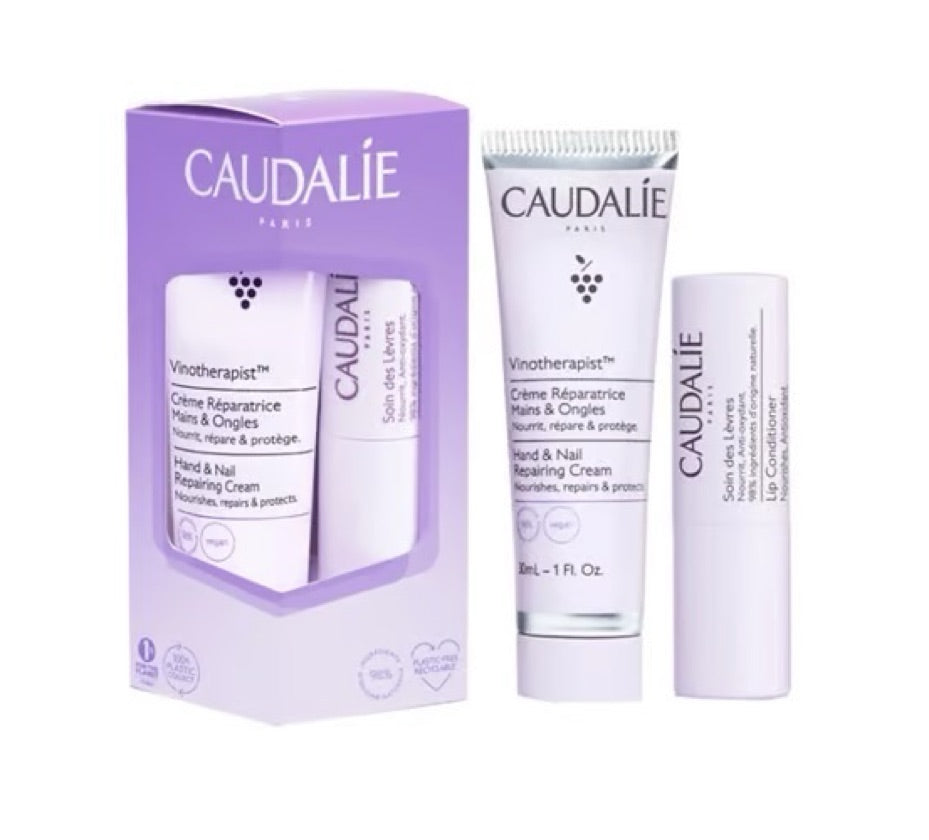 Caudalie Vinotherapist Hand & Nail Cream 30ml + Lip Conditioner 4.5g
